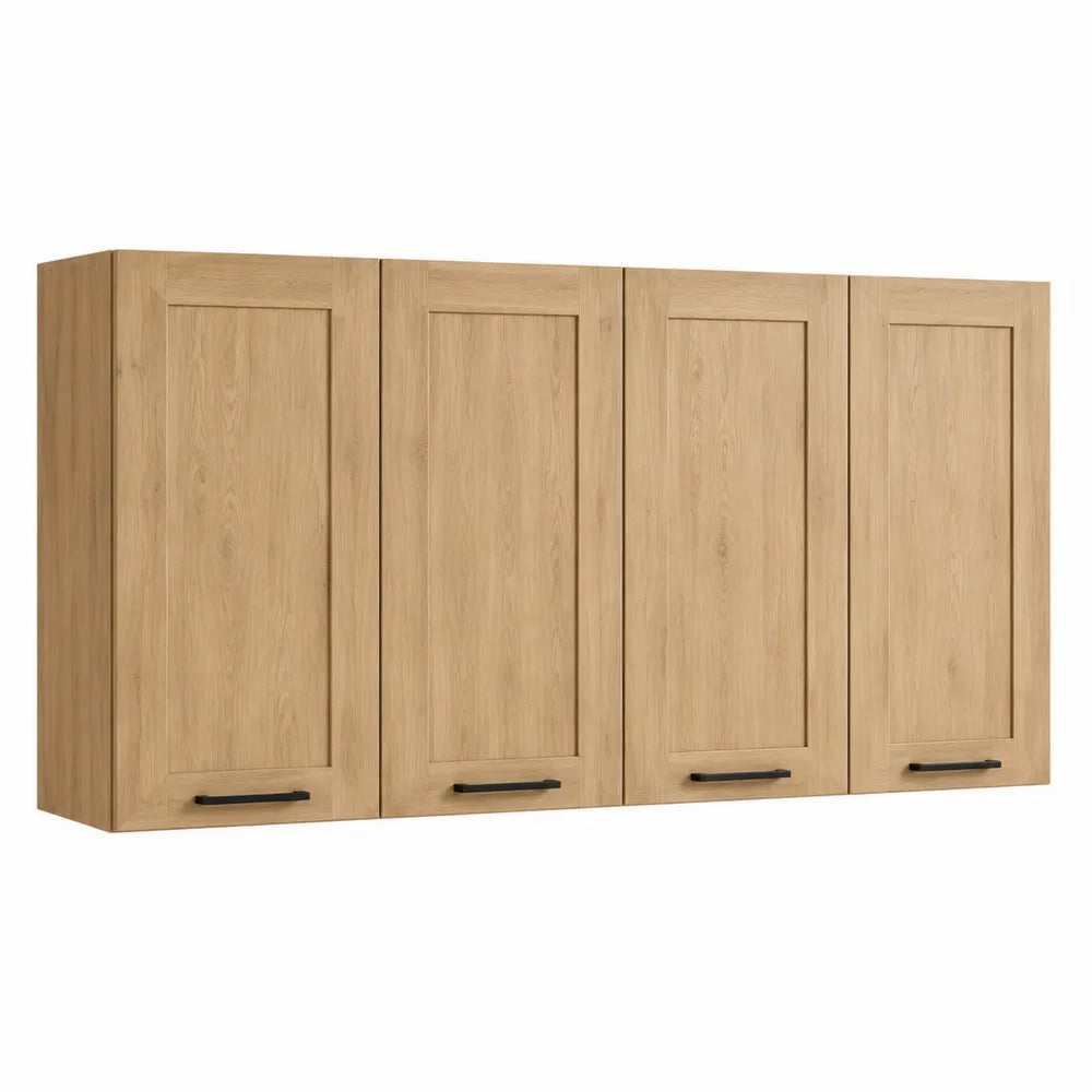 Armario de madera de roble con 4 puertas