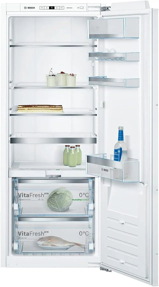 Bosch KIF51AFE0, Kombinované chladničky s mrazákem, i série 8 budova-v lednici, 140 x 56 cm niche, 222 L, plochý pant, VitaFresh na, Bílá
