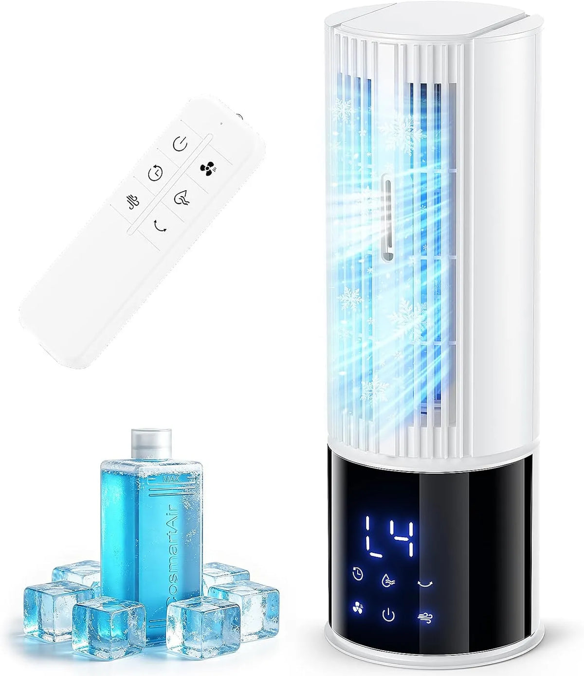 MaidellAir 6in1, Mobilní klimatizace, chladič vzduchu s 3 rychlostí, turbo režim, spící vítr, Bílá, 35 dB