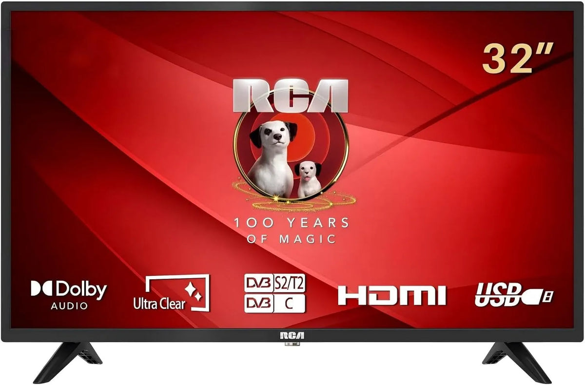 RCA DVB-S/S2/T/T2/C RS32F3, Televizory, Android Smart TV 32 palců (80 cm FHD 1920x1080P) TV s hlasovým asistentem, Černá, 80 cm, 1920x1080
