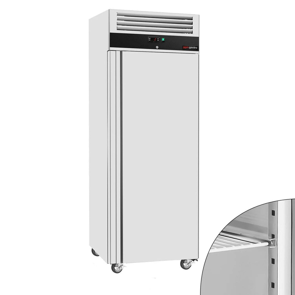 GGM Gastro, Kombinované chladničky s mrazákem, GGM- Gastro Lednice ECO 600 L, Bílá, 600 L, 60 mm, 740 mm, 730 mm