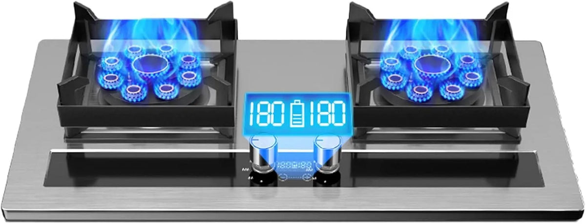 belund, Elektrické vařiče, Plynové sporáky, dvoupalivové sporáky, tvrzené sklo, dvoupalivové, s devíti, Černá, 5, 2 kW