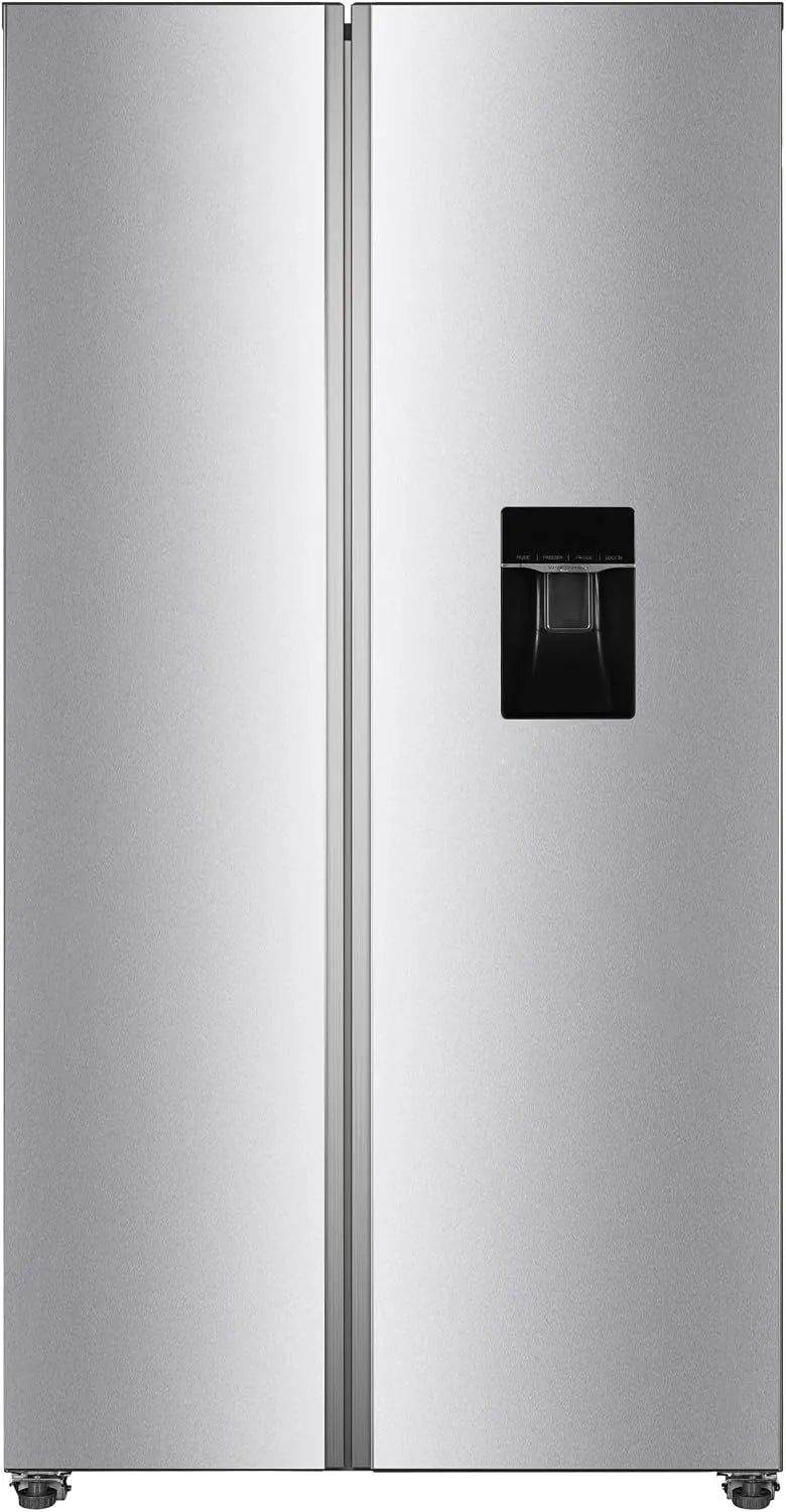 PKM SBS444EIXWD, Kombinované chladničky s mrazákem, Boční chladič - Mrazicí box, 439 L, 2- dveře s dávkovačem vody, Inox Design, Stříbrná