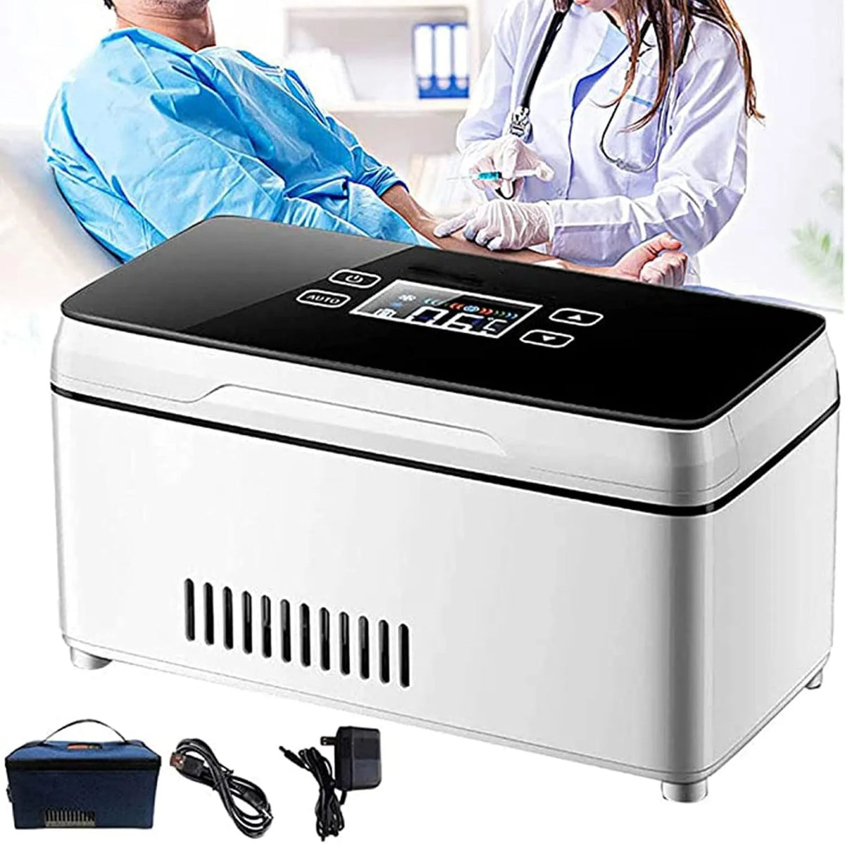 ZGYOZMNG, Minichladničky, Inzulínová chladnička, minichladnička, elektrický inzulinový nosič USB pro, Bílá