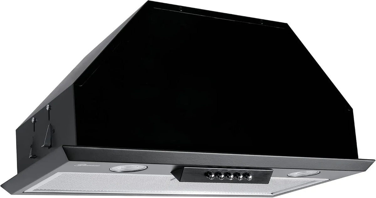 Gurari 1000m3, Podstavné digestoře, GCH B 051 52 BL včetně cirkulujícího vzduchu, vestavěný ventilátor / stropní kryt, Černá, 52 cm, 3 W, 60 cm