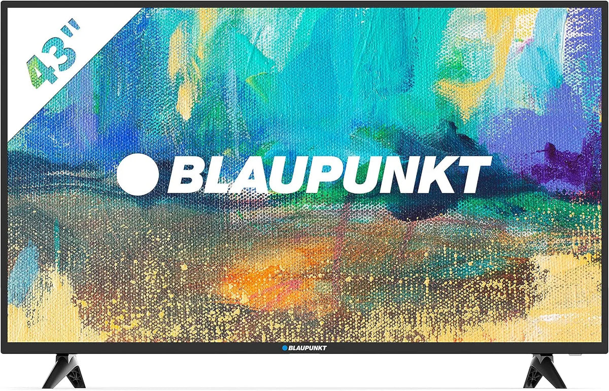 BLAUPUNKT BS43U3012OEB, Televizory, Modrý bod Smart TV 108 cm (43 palců) 4K UHD TV (Miracast, Triple Tuner, HDMI), Černá, 108 cm, 4K, 840 x 2