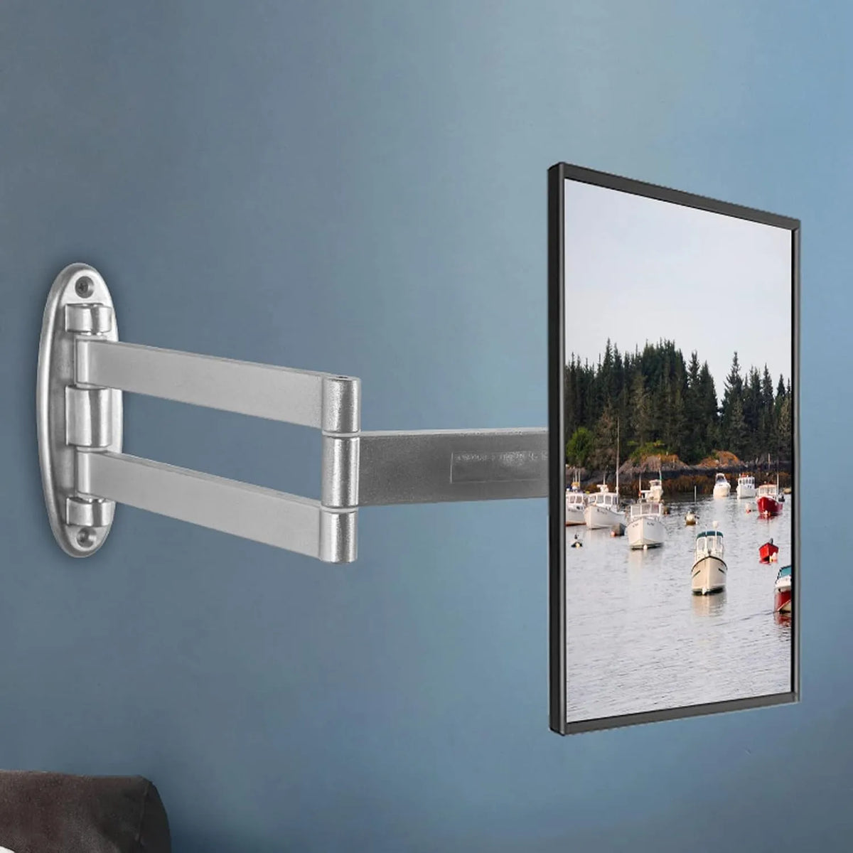 CAFIEDR 10kg/22lbs, TV-montážní & chodidla, TV Stojan TV nástěnný držák pro většinu 12-24 Inch TV monitory, Panning a, Stříbrná, 10kg, 22l