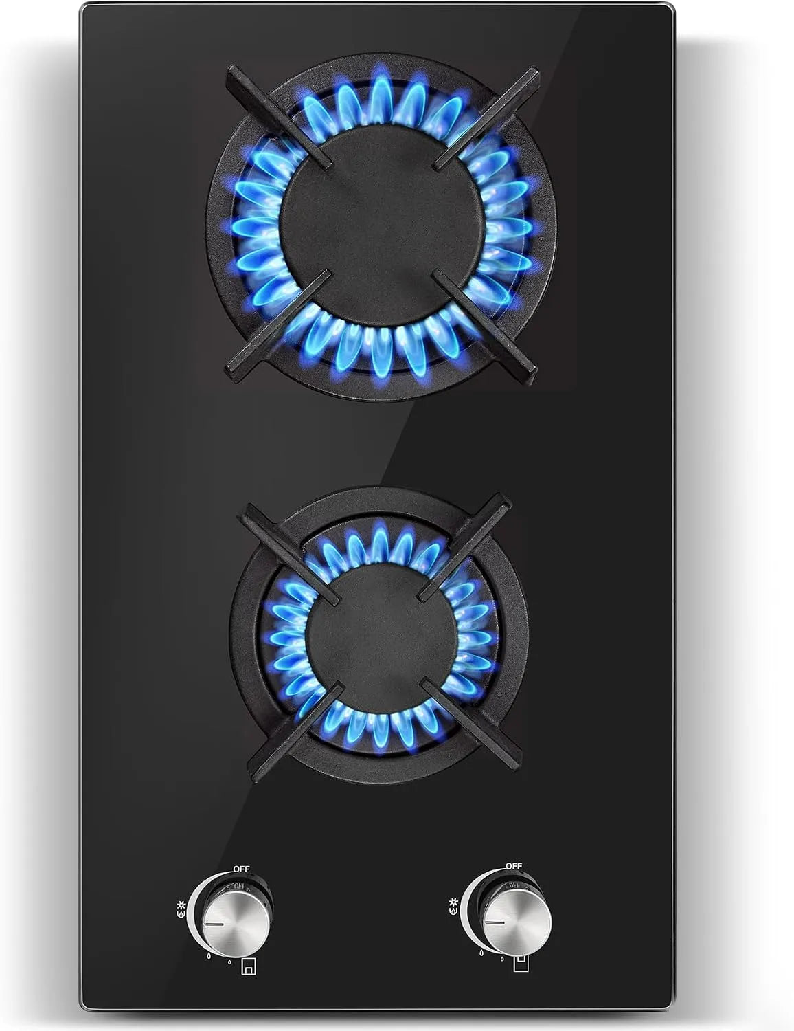 SNDOAS, Varné desky, Piano Cottura 2 Fuochi Gas 30cm, 4200W Piano Cottura a Incasso, Černá, 30cm, 4200W, 2400 W, 1800 W