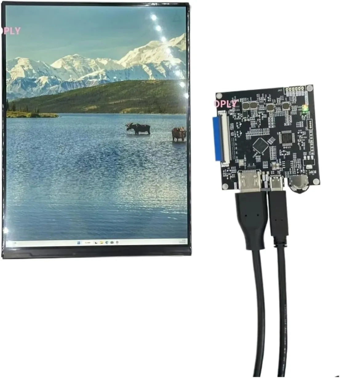 WEIGEXIEO 360Box, LCD grafické displeje, Modul displeje IPS PS 7.9 inch 2048 1536 Panel 2K 1536x2048 LED EDP driverkit, Černá, 7.9 inch