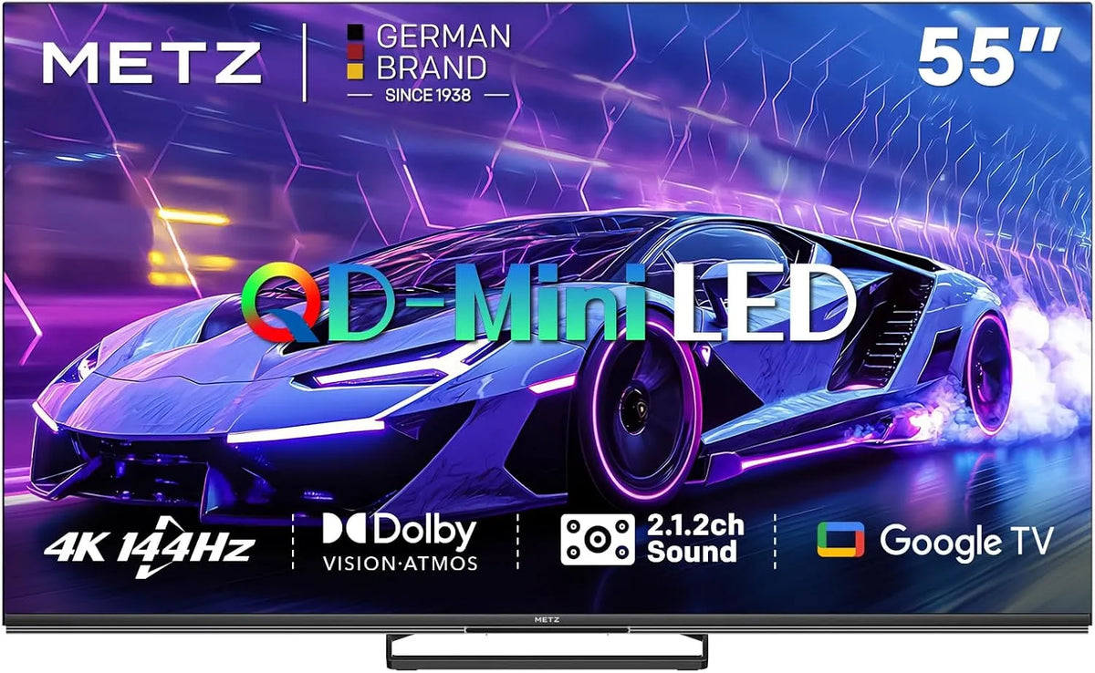 METZ 55MNE8000Z, Televizory, Met QLED TV 2025 Mod, Černá, QLED