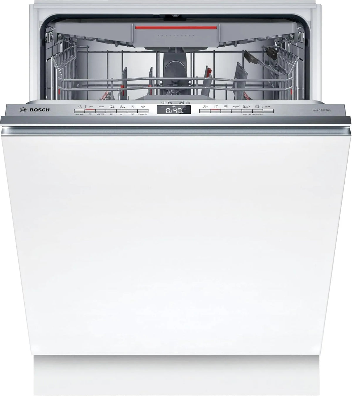 Bosch SMV4ECX32E, Myčky nádobí, 60 cm, série 4, myčka na nádobí, plně integrovaná 60 cm, zásuvka na příbory, myčka na, Stříbrná