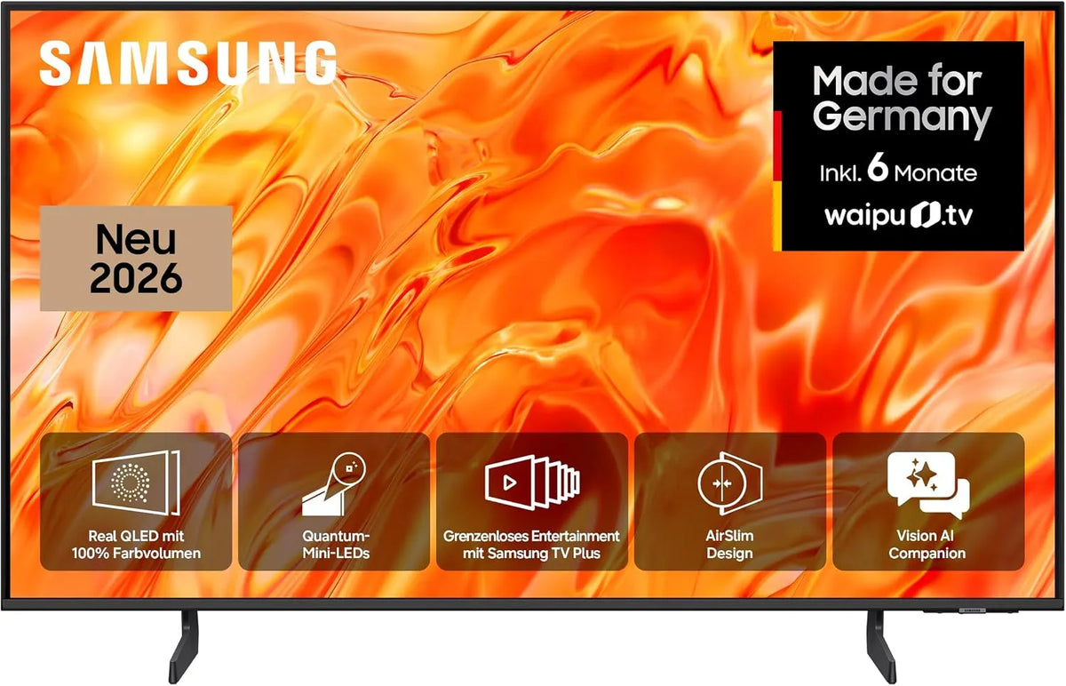 Samsung QN70H, Přenosné televizory, Neo QLED 4K 50 palců (125 cm), Quantum Mini LED pro ultrajemné kontrasty, UHD TV, Černá, QLED, 4K, 125 cm