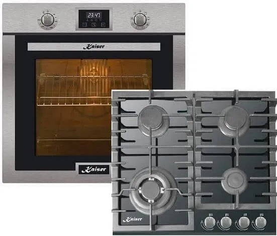 Kaiser, Trouby, 6323+KCG Sada na kelímky EH 6323 + KCG 6383, vestavěná v troubě elektrická trouba, Černá, 79L, 60cm, 3.8kW, 73 L
