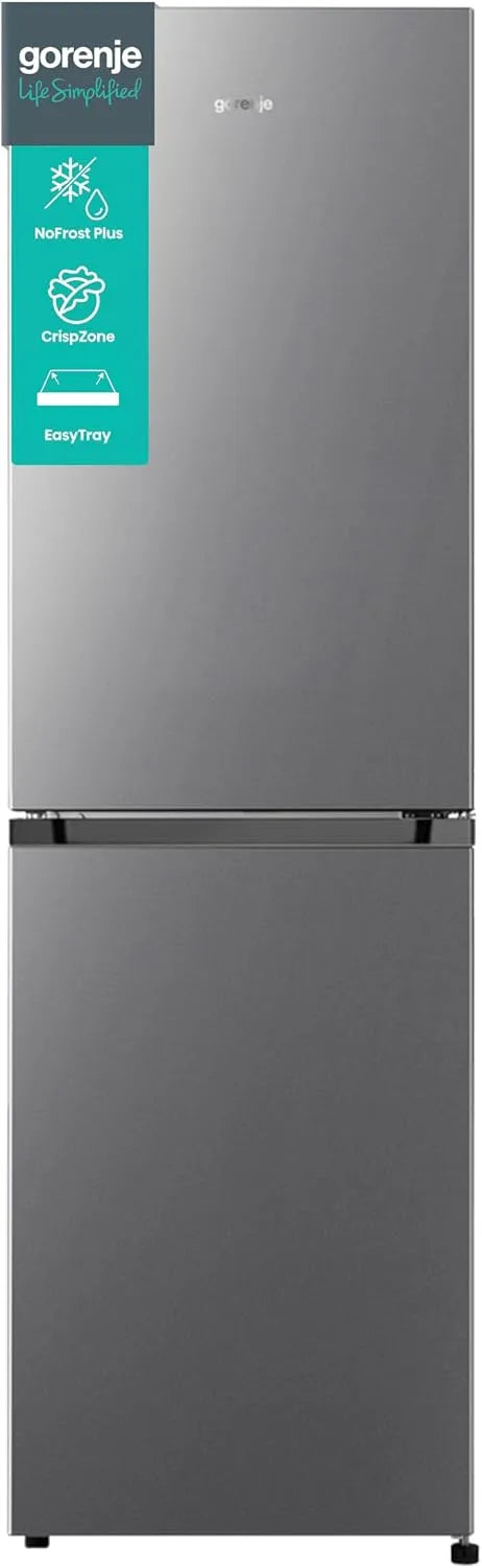 Gorenje NRK418ECS4, Kombinované chladničky s mrazákem, Chladič - mrazák šedý, Šedá, 256 l, 171 l, 85 l, 55 × 182