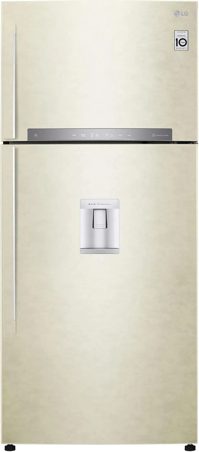 LG GTF744SEPED, Kombinované chladničky s mrazákem, Lednice se dvěma dveřmi, třída E, 509 l, Wi-Fi, chlazení dveří, řízení vlhkosti, Bílá