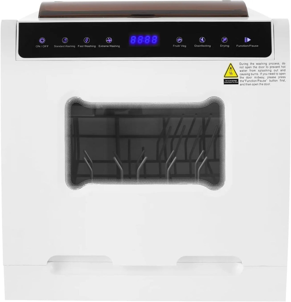 WooDerson, Stolní myčky nádobí, Compact Long- Lying tabulka myčka nádobí, myčka nádobí, 3 mycí prostředky, Bílá, 220V, 1100W, 52dB, 5L