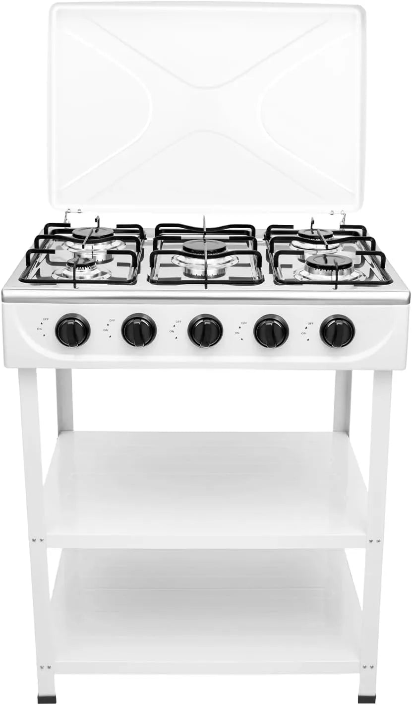 Taozhiyy 5x2.5kw, Sporáky, Plynová varná deska 5 Plamen, Pevná plynová spona s 5 rotačními knoflíky, Černá, 5x2, 5kw, 2, 42.5cm