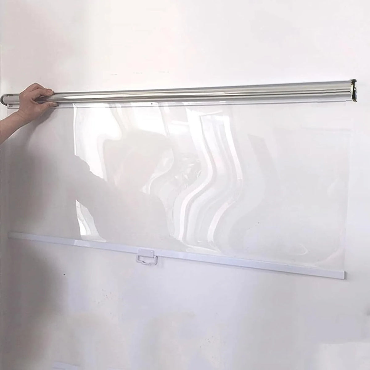 Generisch, Příslušenství pro prodej potravin, Průhledný válečkový blind, odolný proti prachu a čerstvý, kuchyňský válec, pro, Bílá, 105 x 180 cm