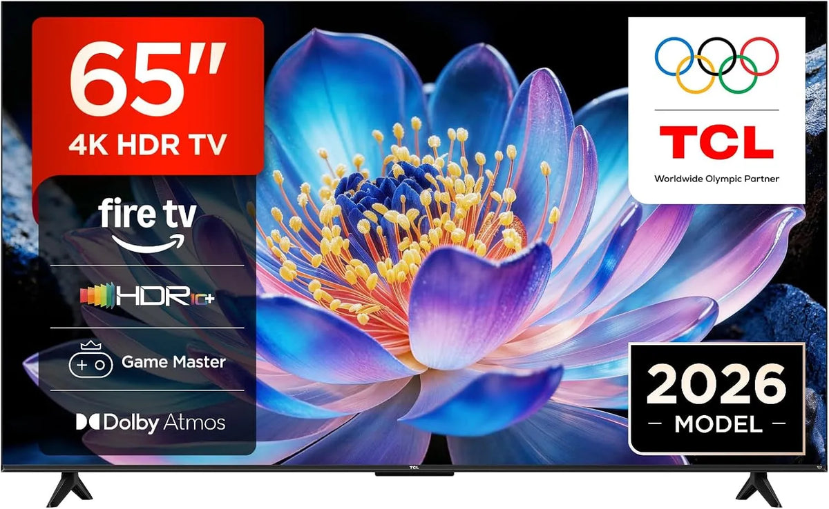 TCL HDR10 65V6D, Televizory, + 65 palců, 4K UHD, Smart TV, Fire TV, Dolby Atmos, DTS: X, Game Master, Černá, 65V, 4K