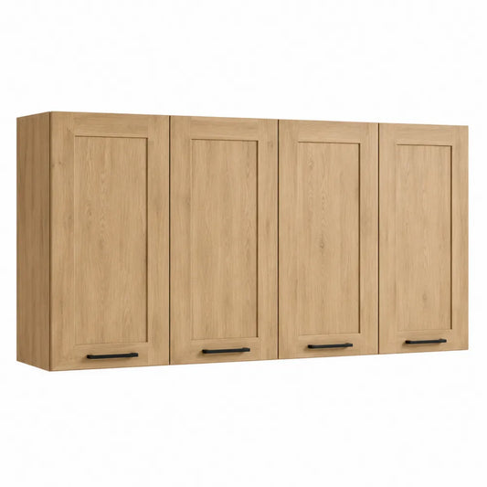 Armario de madera de roble con 4 puertas