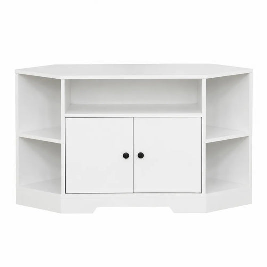 Mueble de TV de esquina de MDF blanco 120x40x55 cm