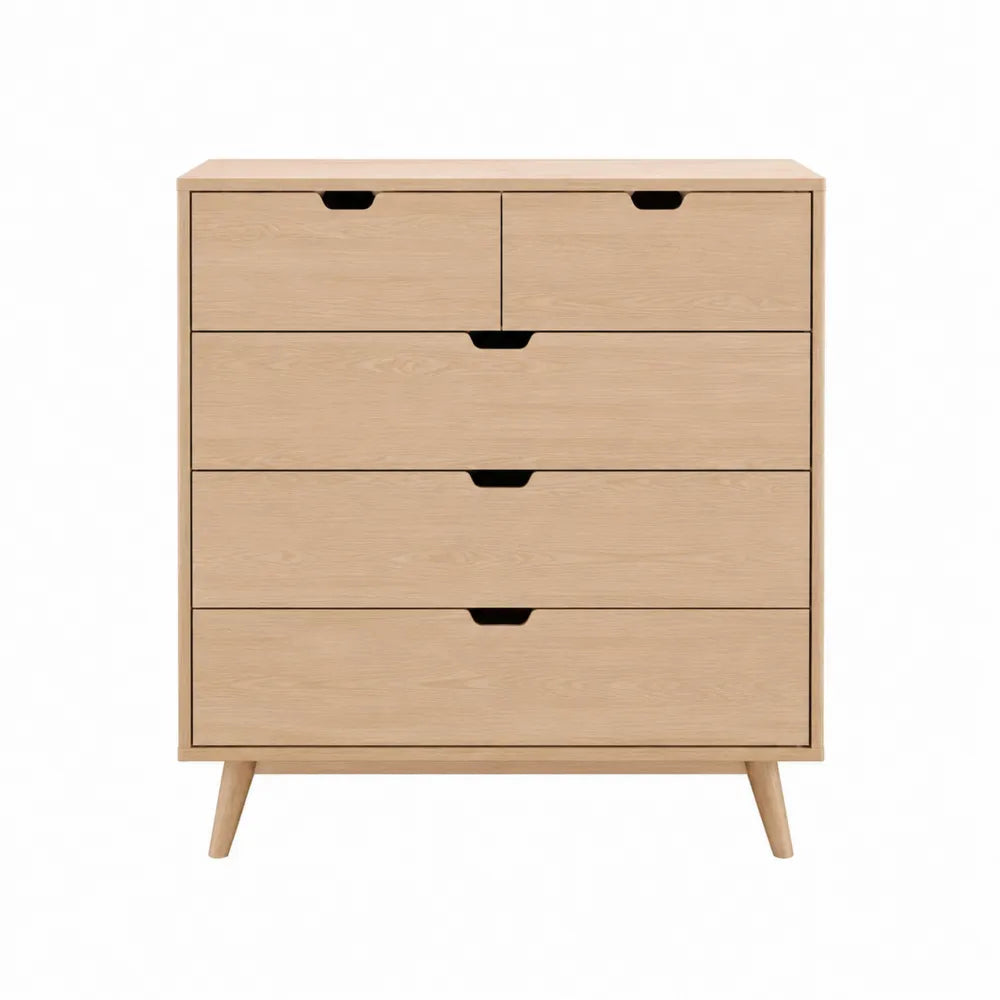 Cajonera de Madera de Roble con 5 Cajones 90x40x95 cm