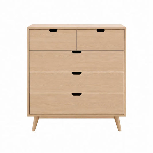 Cajonera de Madera de Roble con 5 Cajones 90x40x95 cm