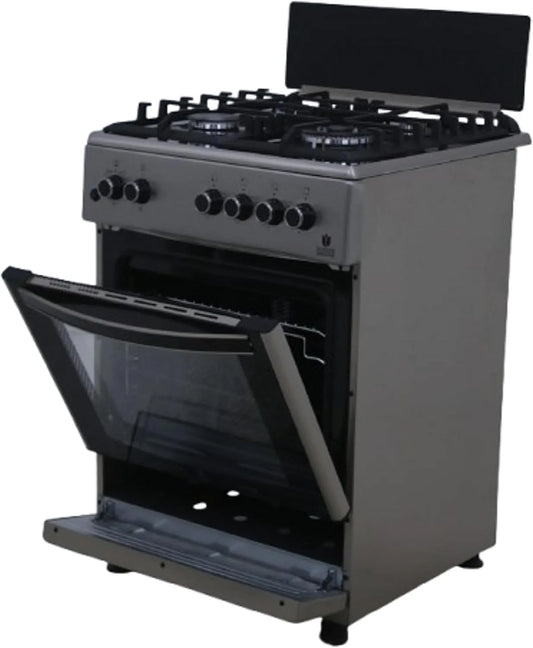 Gasline, Sporáky, Plynové potrubí, plynový sporák, plynová trouba, gril, cirkulující vzduch, WOK, Černá / stříbrná, 60KG, 64 l, 3 cm, 12, 10 kW