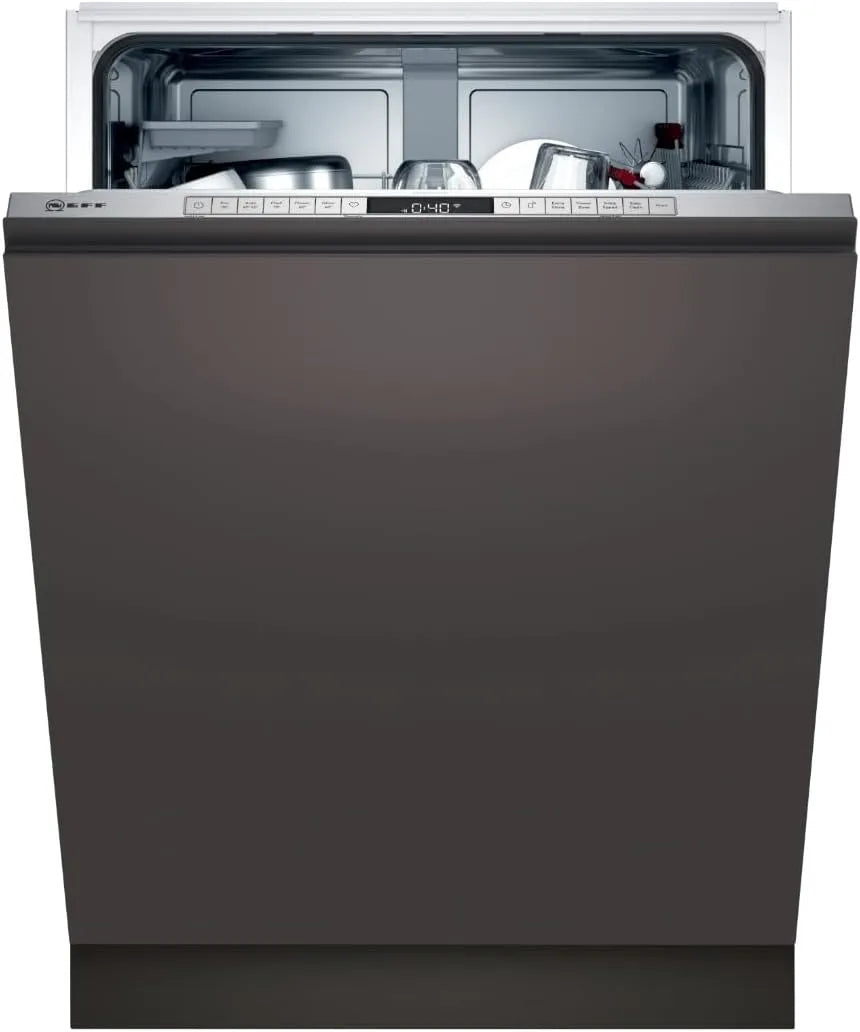 Neff S255YAX01E, Myčky nádobí, 60 cm, N 50, Plně integrované, B: 60 cm, 13 ušitých stropů, hluk: 43 dB, 9, 5 l spotřeby, Černá, 43 dB