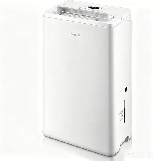FOHERE L/24H 135m3, Odvlhčovače vzduchu, Odvlhčovač vzduchu s aplikací & WLAN, 30 L / 24H Smart Odvlhčovač vzduchu, Bílá, 30 L, 4.2L, 48 dB