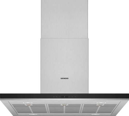 Siemens iQ500 LF98BIP50, Nástěnné digestoře, Integrovaná ostrovní kapota 90 cm nerezová ocel, Stříbrná, 90 cm, 32 kW