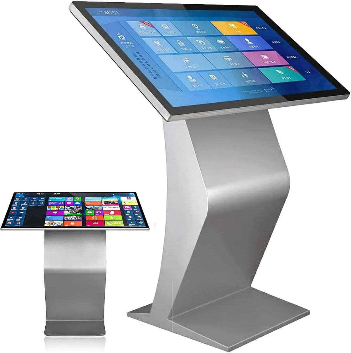 ZenSeFarin Silver-22Inch 1080p-Aufl, LCD dotykový panel, 22 / 32 'Digitální signage displej s Kapacitivními dotykovými obrazovkami, Stříbrná