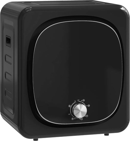 HOMCOM, Odvětrávací sušičky, Kompaktní výfukový vzduch vysoušeč 800W 2.5kg 5 sušicí programy černá, Černá, 800W, 2.5kg, 4 kg, 44 x 22 cm