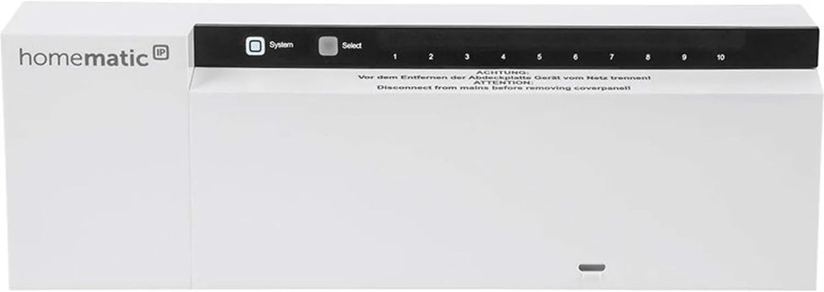 Homematic IP, Podlahové vytápění, Homematická IP podlaha topení Controller - 10 kanálů, Černá, 2 v, 24v