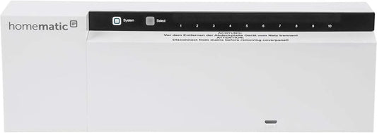 Homematic IP, Podlahové vytápění, Homematická IP podlaha topení Controller - 10 kanálů, Černá, 2 v, 24v