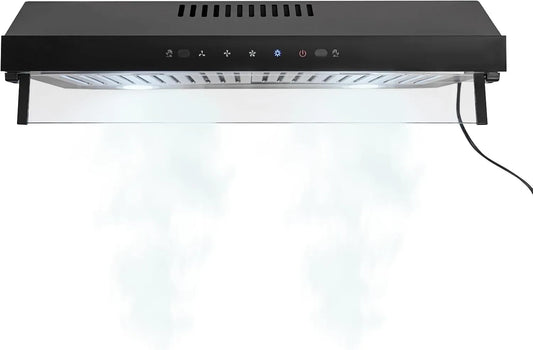 DHQCQL 1.5m 6500K, Nástěnné digestoře, 55dB Výtažek z paliva, kapota 60 cm široká s 3 uličkami, 55 dB, 1, 5m délka, Černá / stříbrná, 60 cm