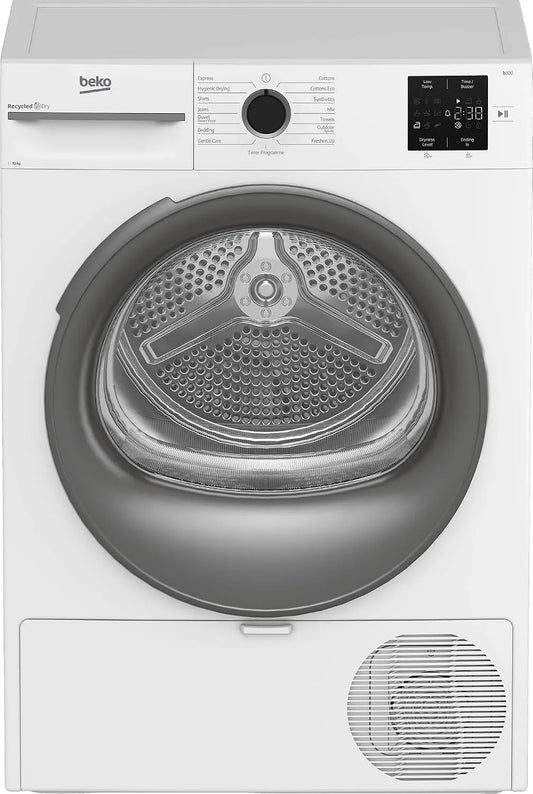 Beko BM3T30210W1, Sušičky s tepelným čerpadlem, sušička oblečení, 10 kg, přední nakladač tepelného čerpadla sušička, hygiena, Bílá, 30210W