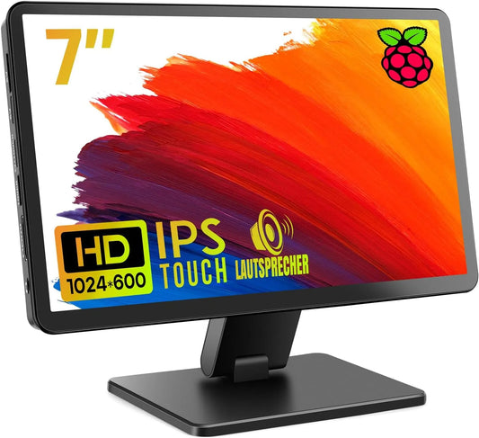ROADOM, Monitory, RAKOUSKO 7 ', monitor dotykového displeje, 1024x600 IPS pro Malina Pi, HDMI, Černá, 7 ', 1024x600, 1024 × 600, 800 × 480