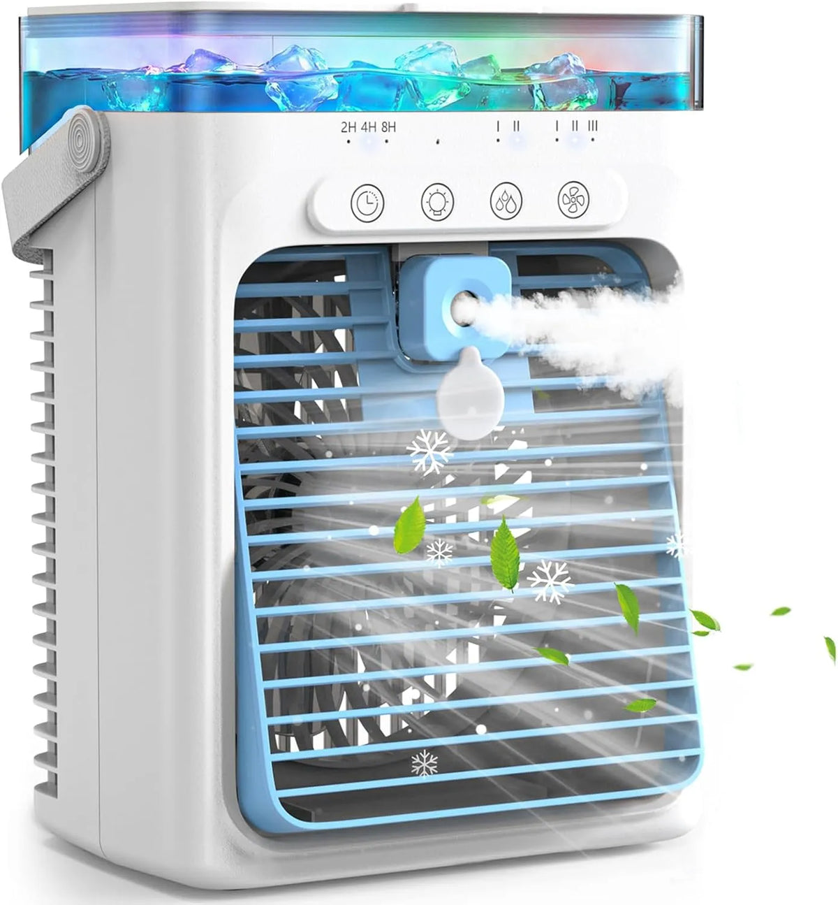 Tiptop Home 1000ml, Mobilní klimatizace, Mobilní klimatizace bez výfukové hadice, 4 v 1 chladič s vodou chlazení, vodní, Bílá, 4 v, 1L, 5V