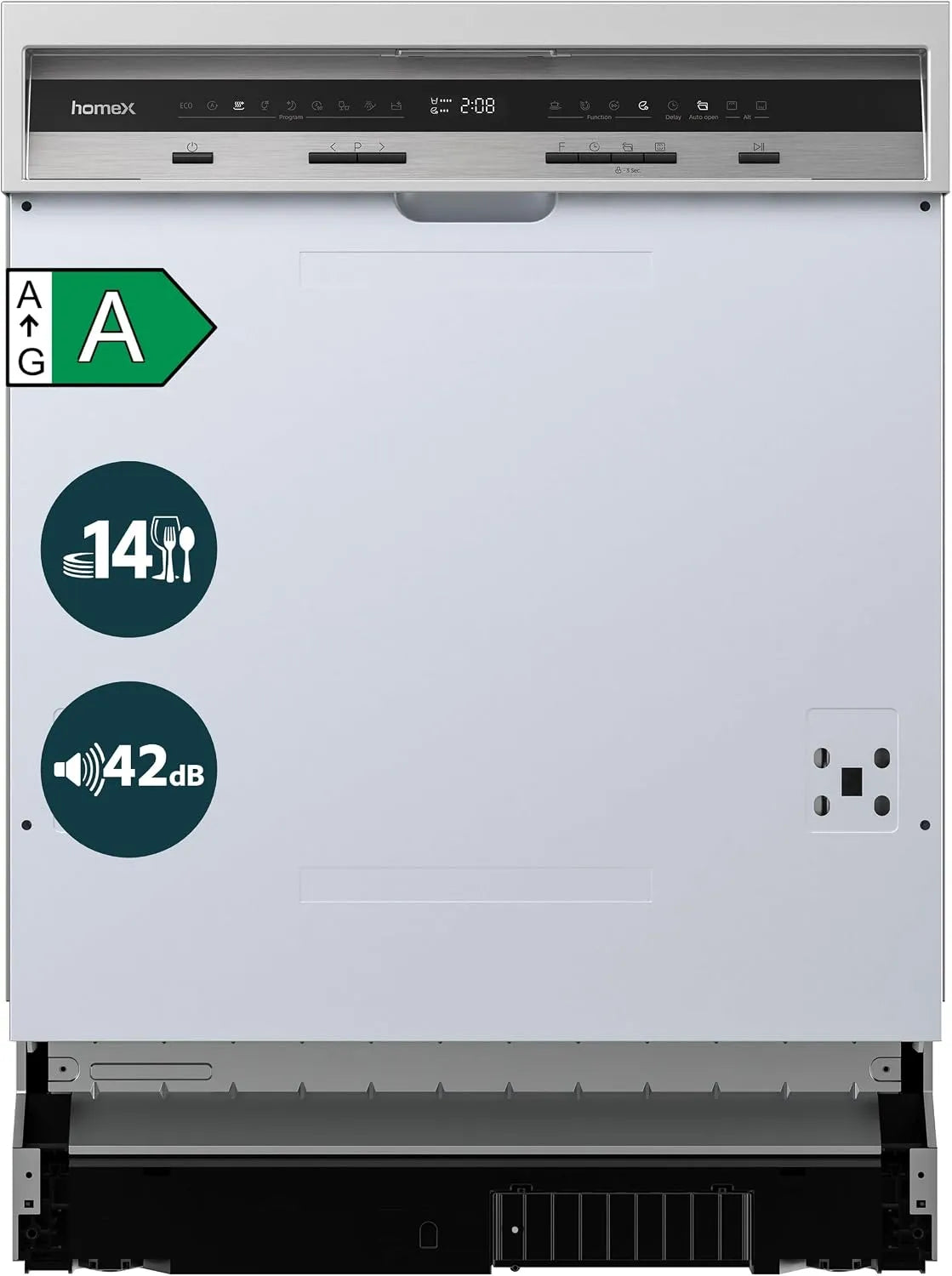 homeX DWSI601442A, Myčky nádobí, 60 cm, myčka nádobí pro myčky nádobí pro myčky nádobí pro myčky nádobí pro myčky nádobí, Stříbrná, 54 kW, 42 dB