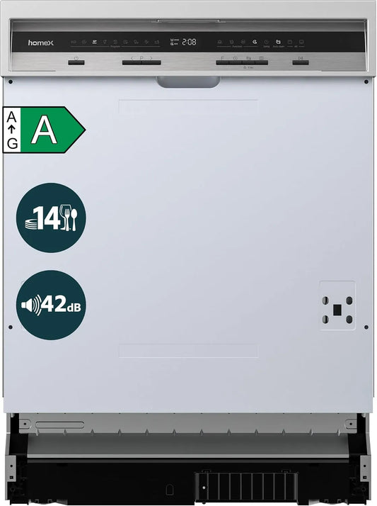 homeX DWSI601442A, Myčky nádobí, 60 cm, myčka nádobí pro myčky nádobí pro myčky nádobí pro myčky nádobí pro myčky nádobí, Stříbrná, 54 kW, 42 dB