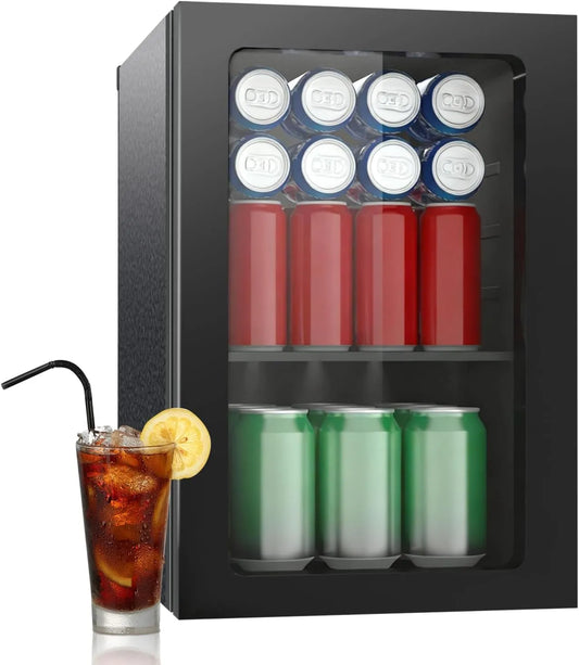 DollarDash Dosen/20, Nápojové chladničky, Nápojová lednička, 24 plechovek / 20 litrová mini lednička s průhlednými dveřmi, Bílá, 20 l, 120 V