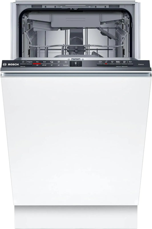 Bosch SPV2HMX42E, Myčky nádobí, 60 cm, Series 2, Smarter myčka plně integrovaná, 45 cm široký, zásuvka příborů, extra, Stříbrná, 45 cm