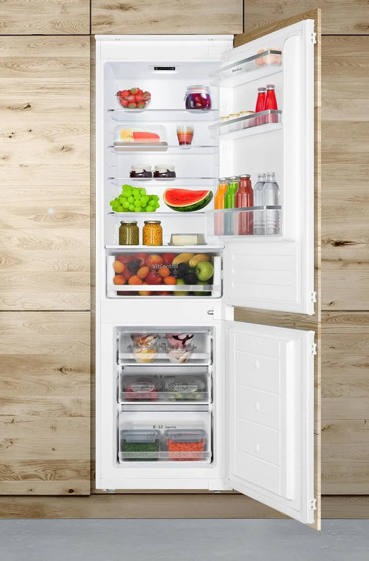 Amica 177er, Kombinované chladničky s mrazákem, built- in lednice- mrazák 177 niche 270 litrový technologie tažných dveří, Bílá, 270 l