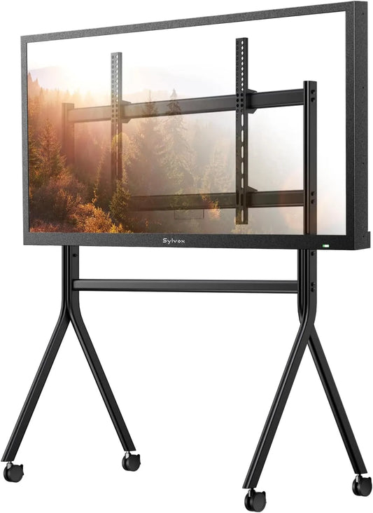 SYLVOX, Stojanové nohy, Svitek pro 65.-75 'venkovní TV, 360 ° uzamykatelná kola, Černá, 75 ', 60 kg, 200x200, 1200x600 mm