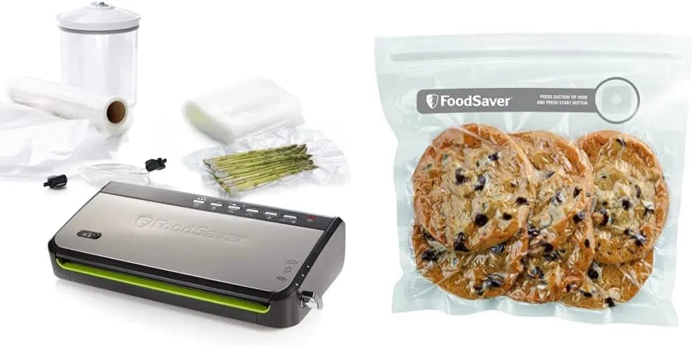FoodSaver, Zařízení pro svařování filmů, Zařízení na vysávání potravin s integrovaným zásobníkem a opakovaně použitelnými, Černá