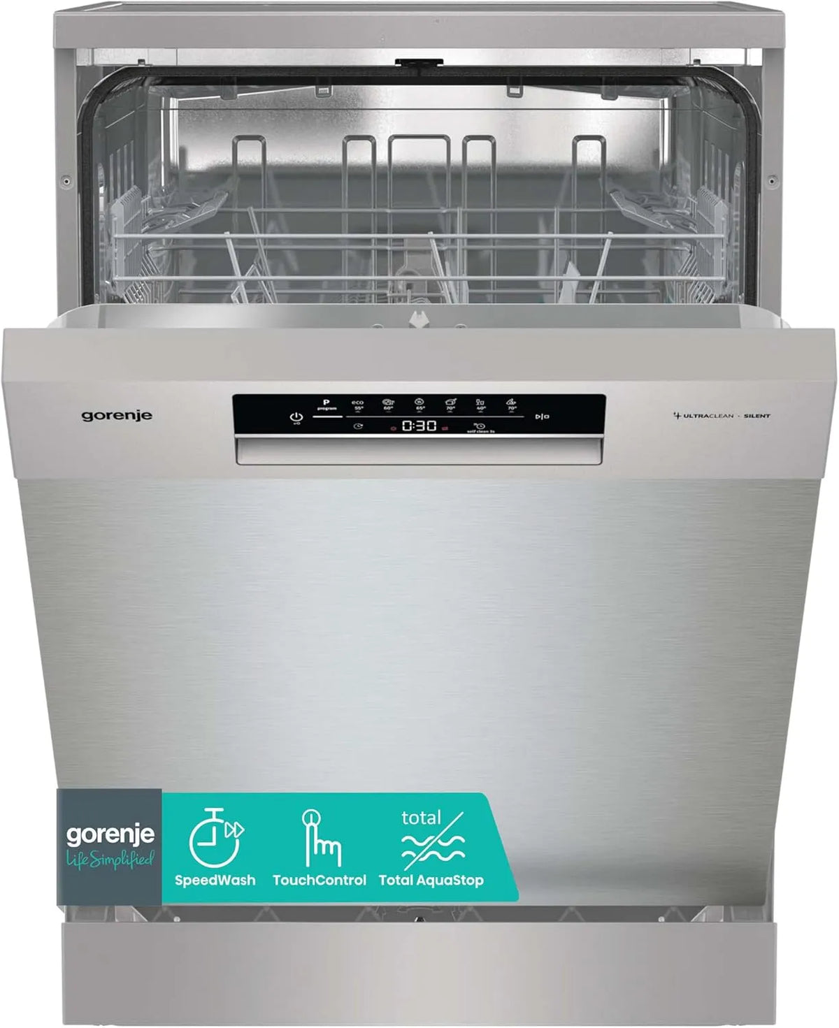 Gorenje GS642E90X, Myčky nádobí, 60 cm, Oddělená myčka nádobí, 13 stropů tahačů, Total AquaStop, kompletní ochrana, Bílá, 9 × 84