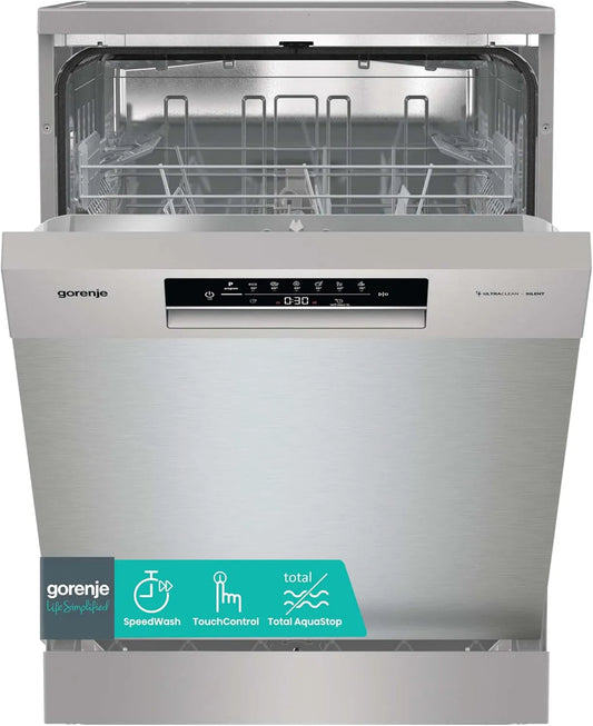 Gorenje GS642E90X, Myčky nádobí, 60 cm, Oddělená myčka nádobí, 13 stropů tahačů, Total AquaStop, kompletní ochrana, Bílá, 9 × 84