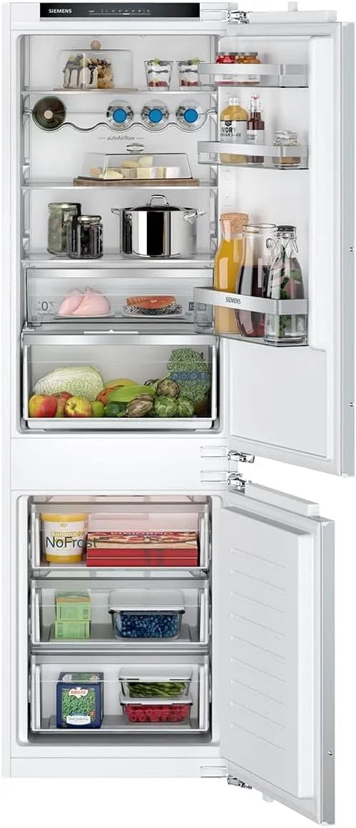 Siemens KI86NVFE0, Kombinované chladničky s mrazákem, built- in lednice- mrazák, Bílá, 178 cm, 260 l, 177.2 cm
