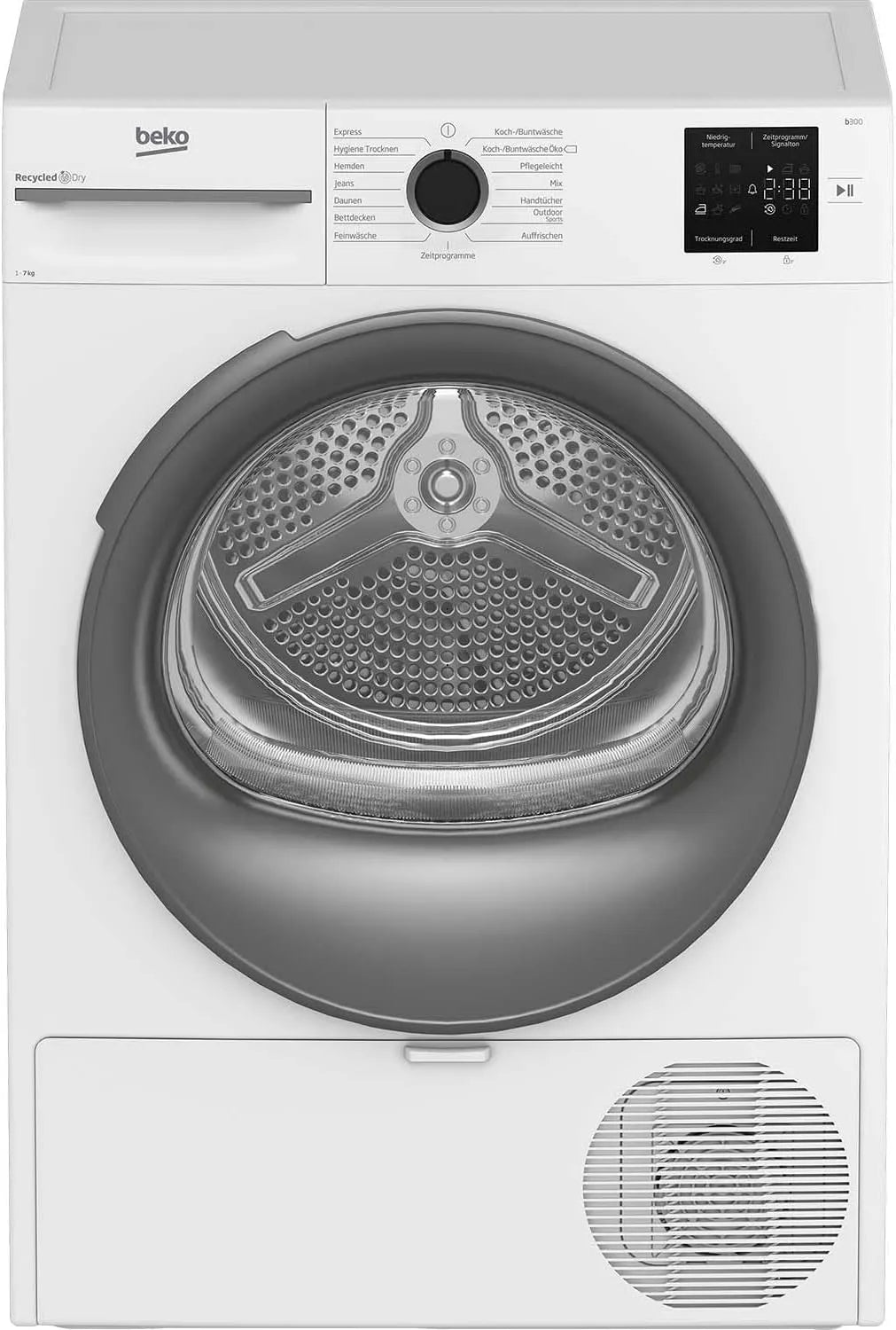 Beko BM3T37210W1, Sušičky s tepelným čerpadlem, sušička oblečení, 7 kg, přední nakladač tepelného čerpadla sušička, 15 programů, Bílá, 37210W